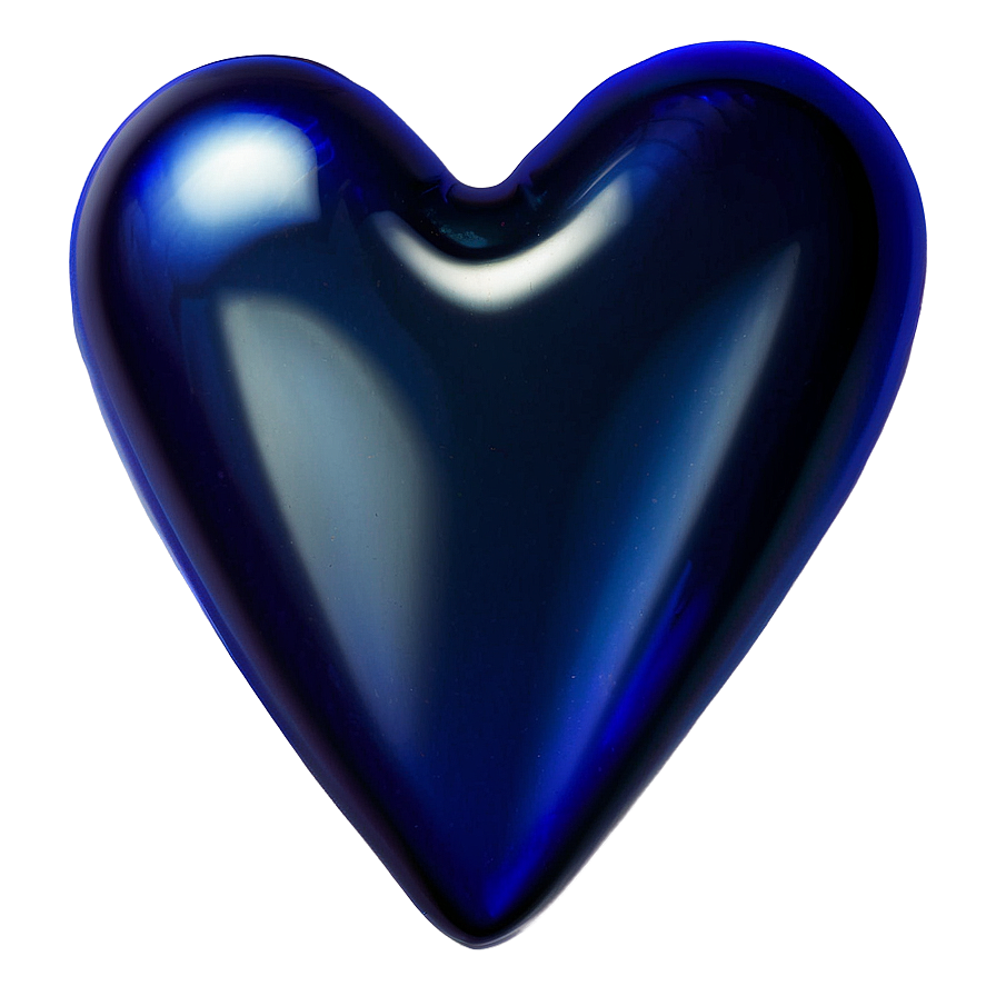 Shiny Blue Heart Symbol Png 06272024