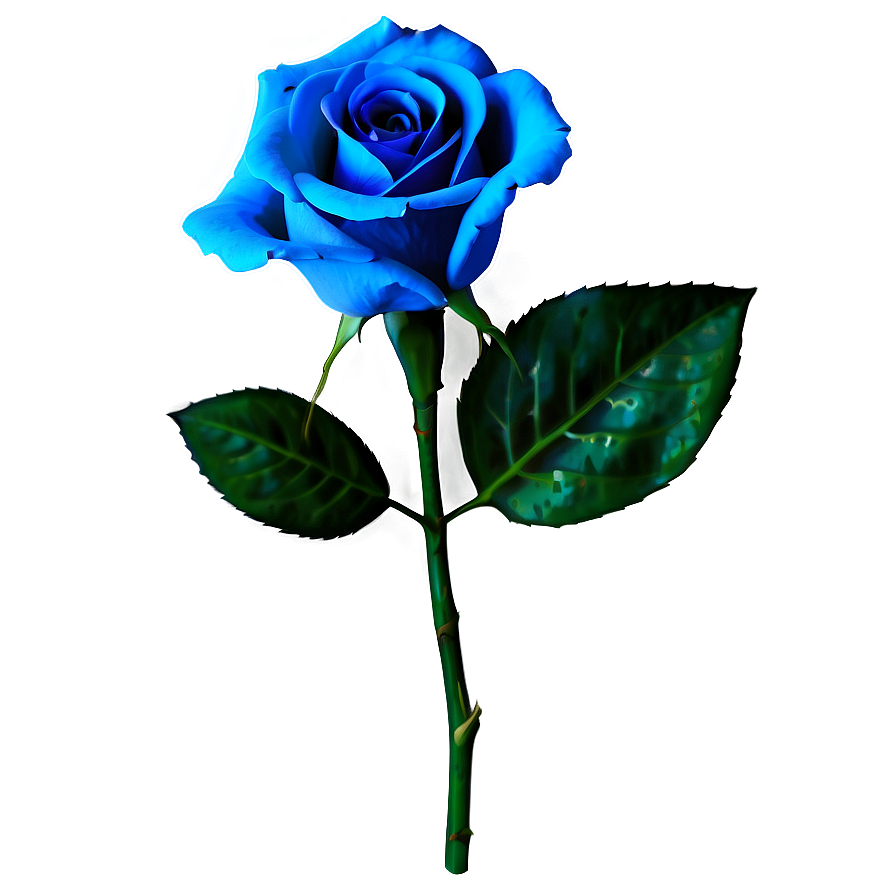 Shiny Blue Rose Png 9