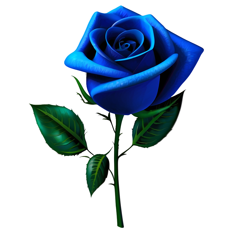 Shiny Blue Rose Png Rba16