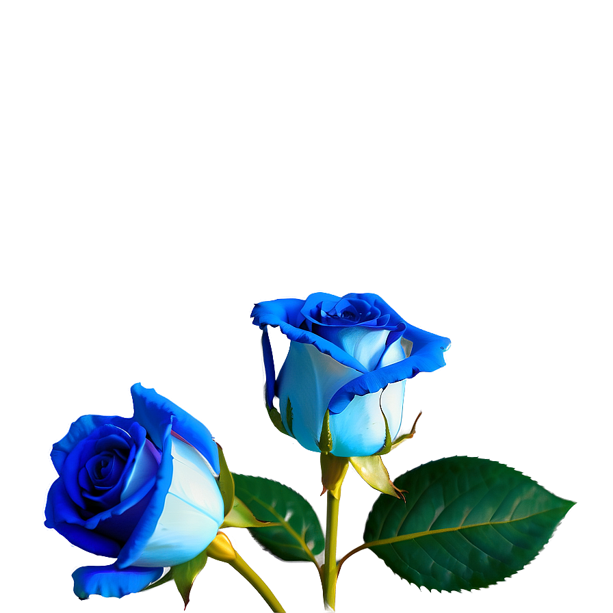 Shiny Blue Rose Png Rte75