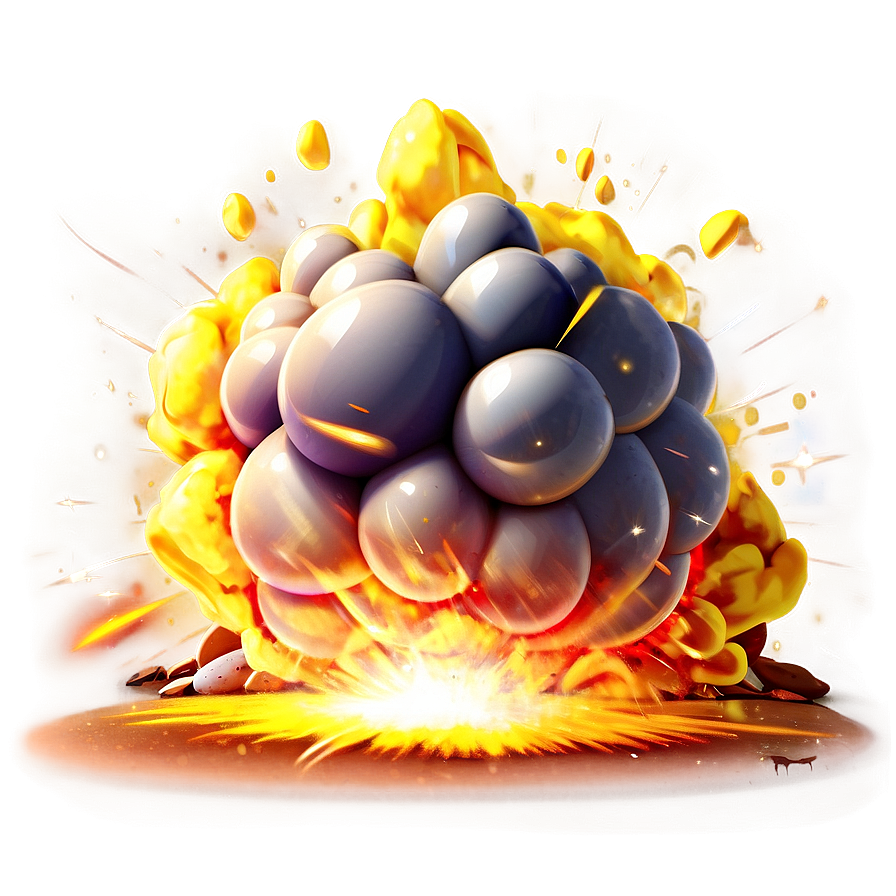 Shiny Cartoon Explosion Png 80