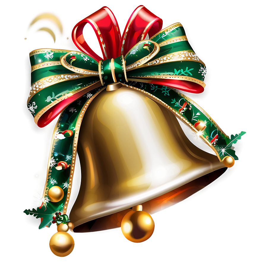 Shiny Christmas Bell Png 43