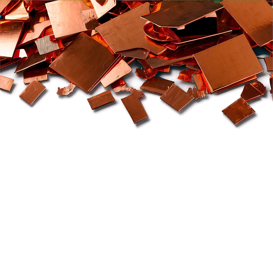 Shiny Copper Metal Scraps Png 06292024