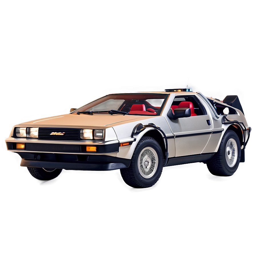 Shiny Delorean In Motion Picture Png Xwo36