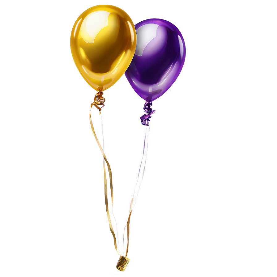 Shiny Gold Balloon Png 06212024