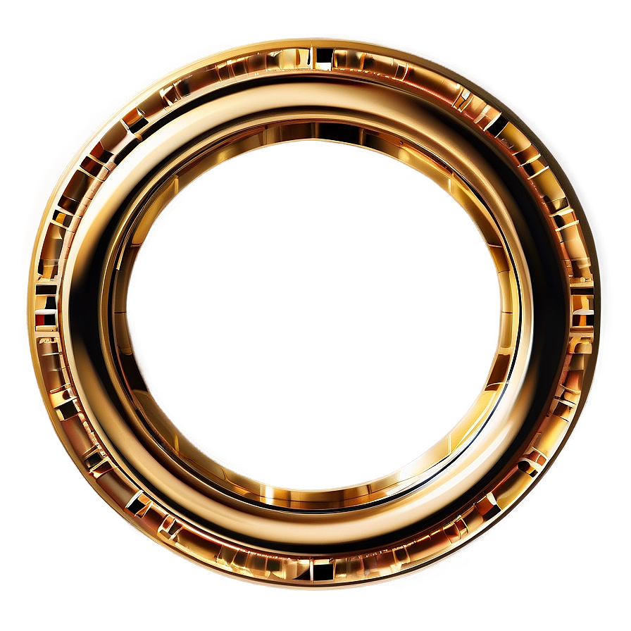 Shiny Gold Circle Frame Png Brq