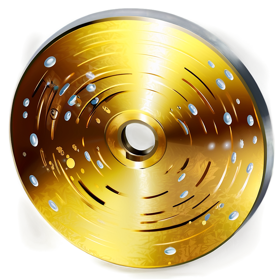 Shiny Gold Disc Png 06132024