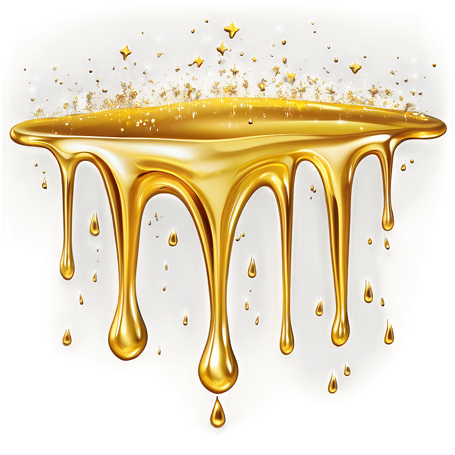 Shiny Gold Glitter Drip Effect Png Imo61