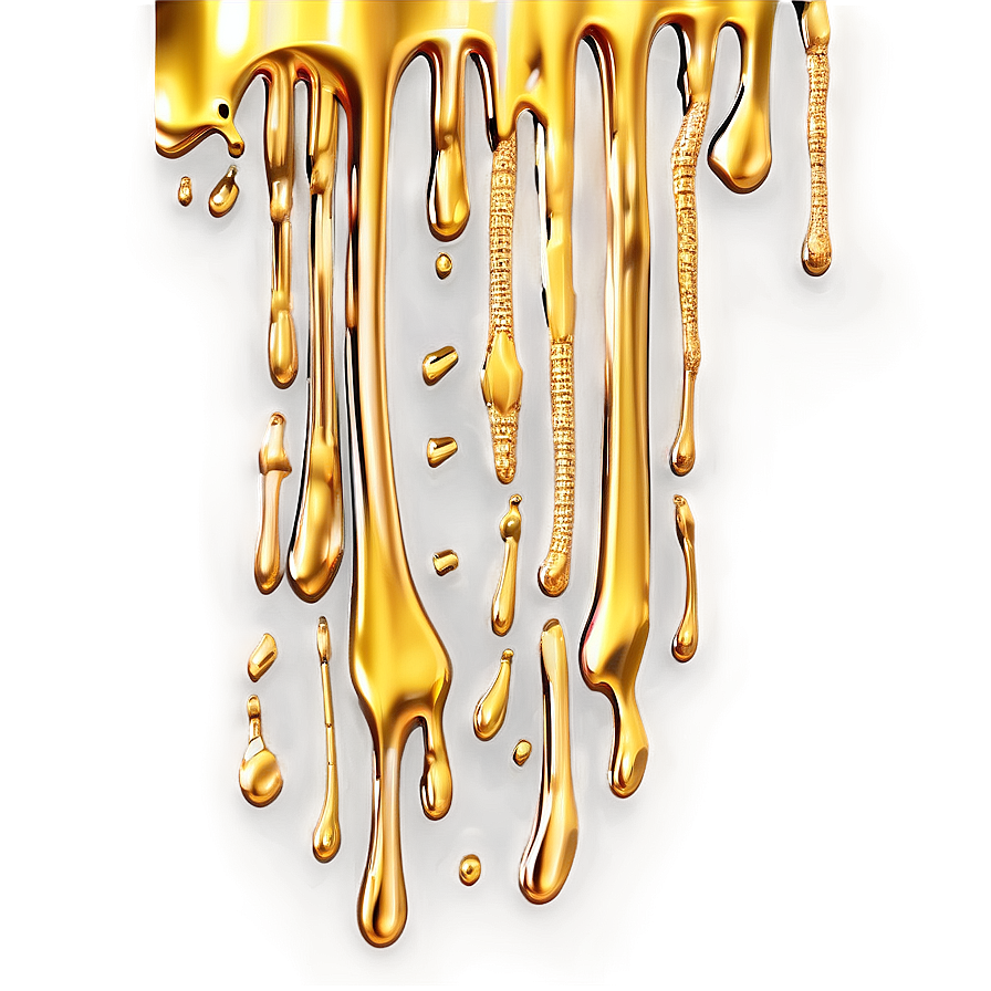 Shiny Gold Glitter Drip Effect Png Ojd76