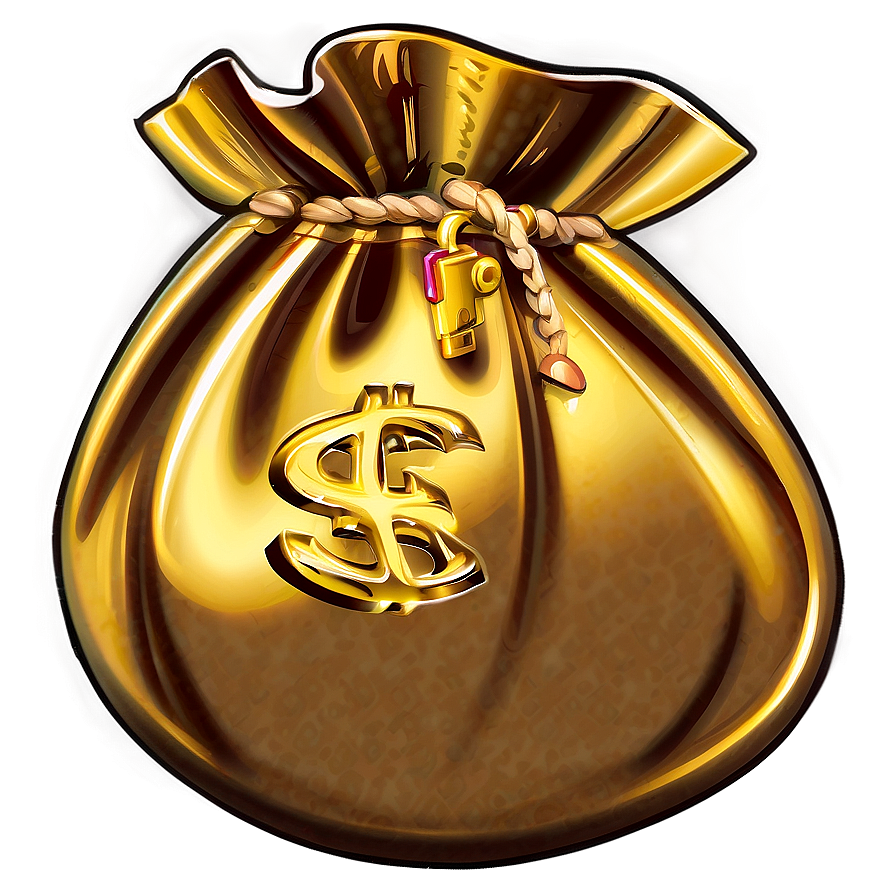 Shiny Gold Moneybag Png 91