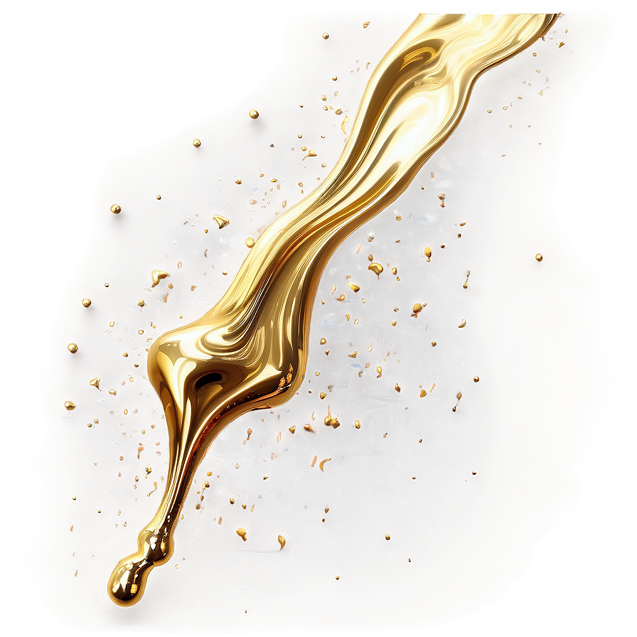 Shiny Gold Paint Splash Png 06282024