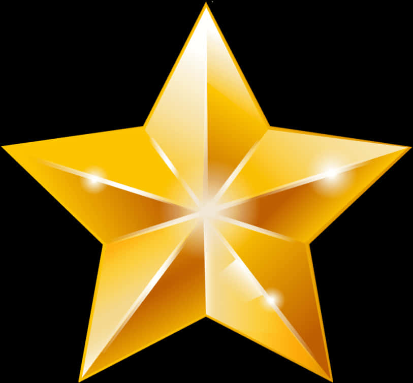 Shiny Gold Star Graphic