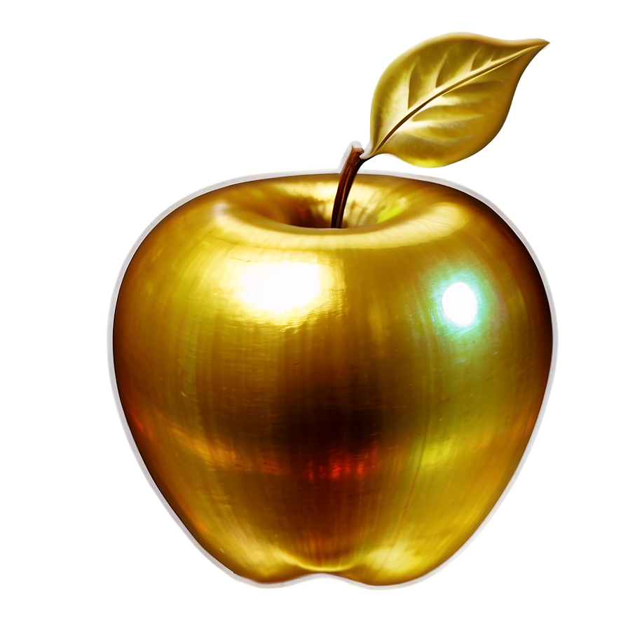 Shiny Golden Apple Graphic Png Shh