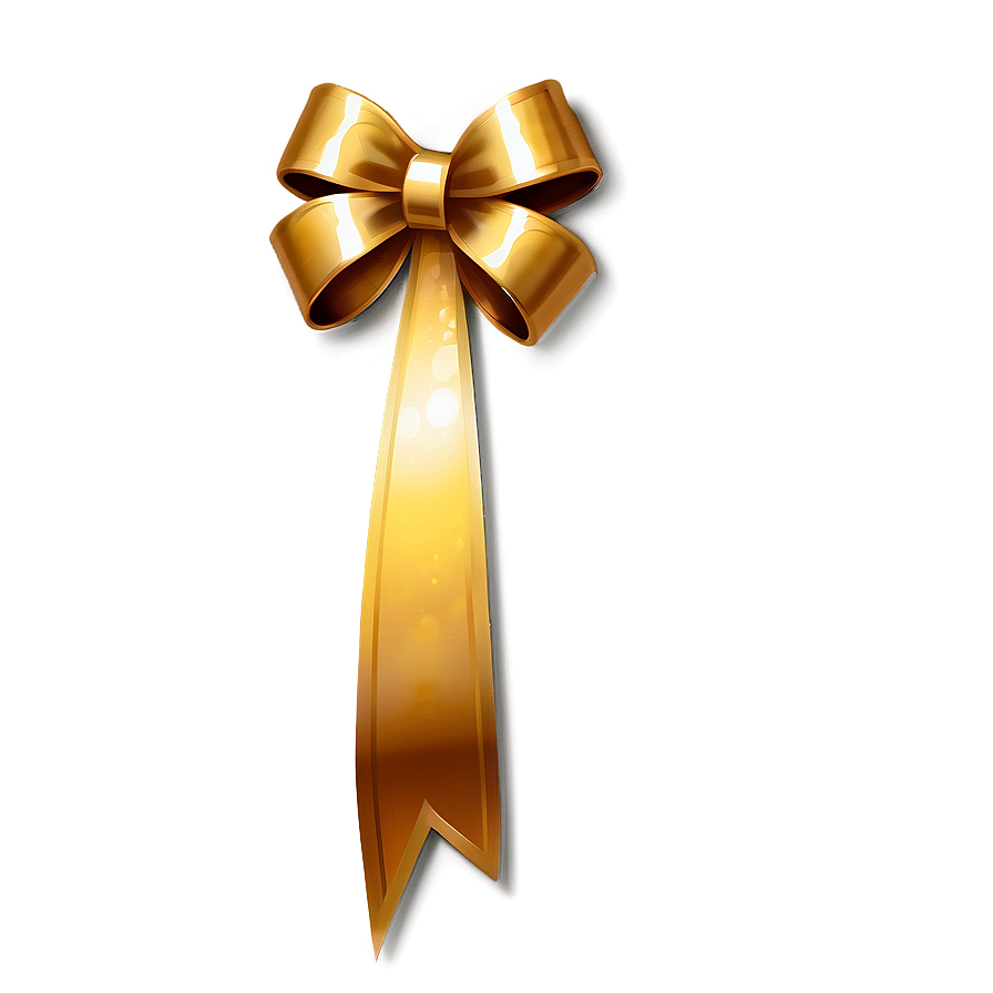 Shiny Golden Bow Png 05042024