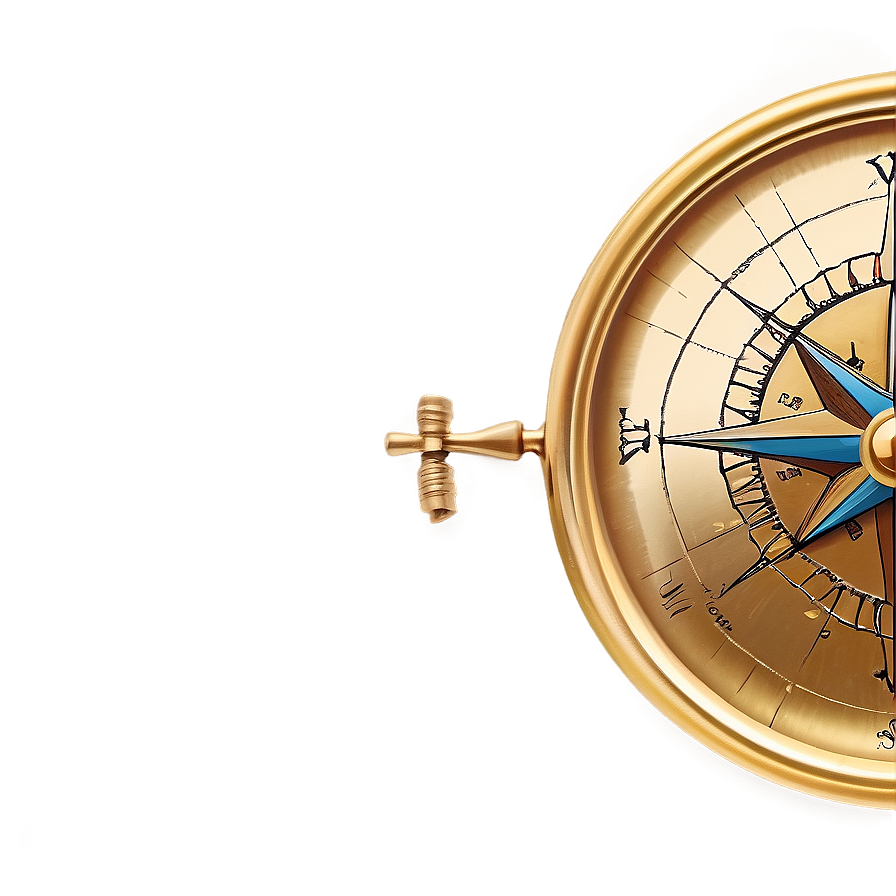 Shiny Golden Compass Png 05042024