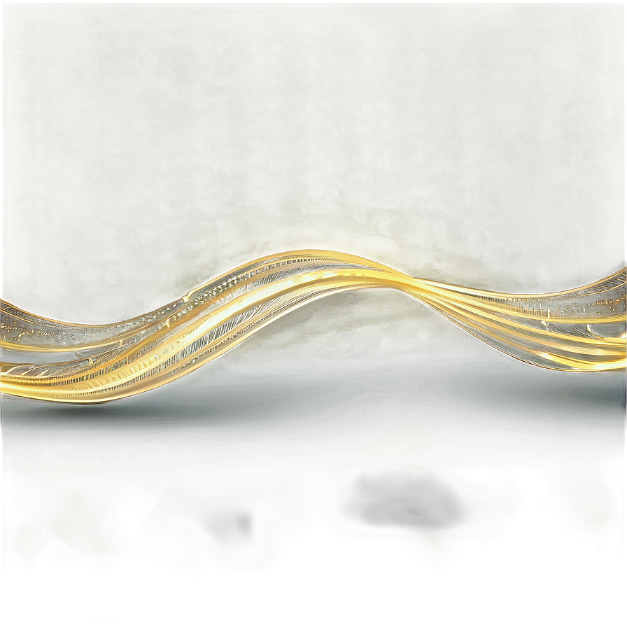 Shiny Golden Wavy Lines Png 06212024