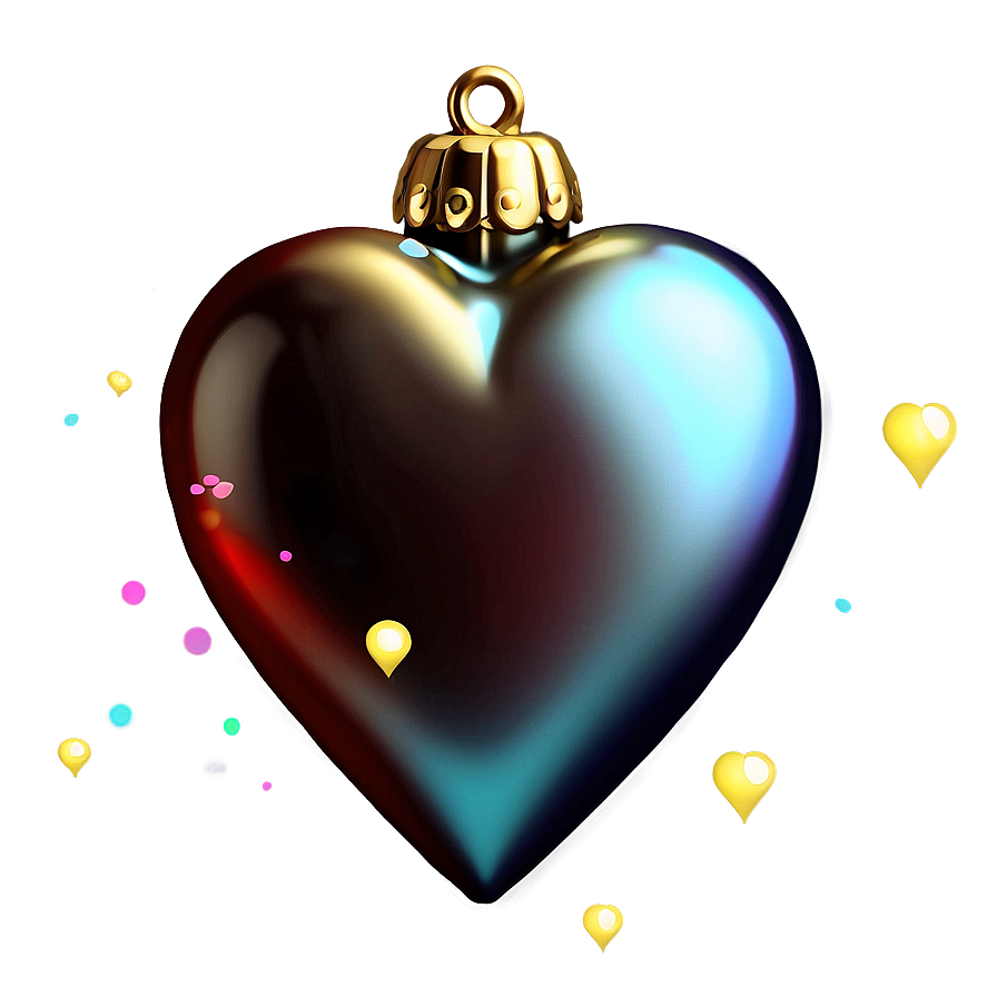 Shiny Heart Decoration Png 05252024