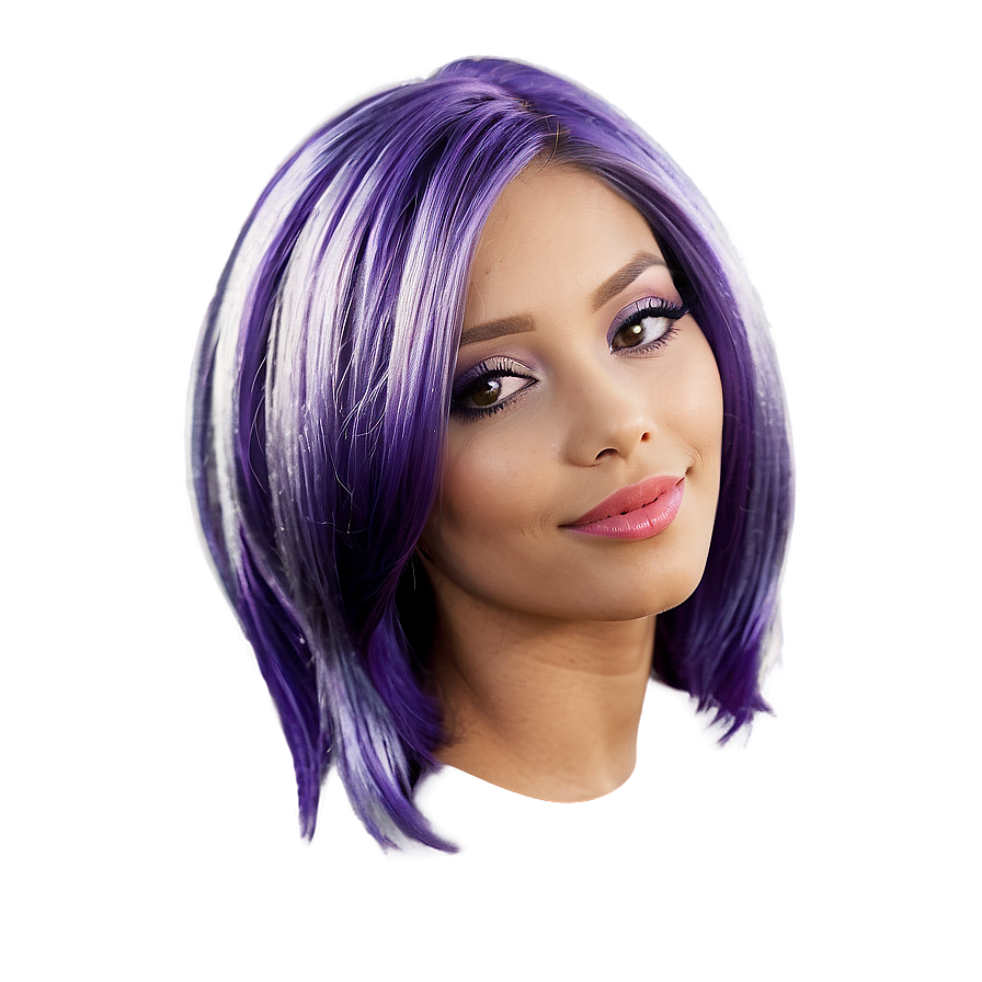 Shiny Metallic Purple Hair Png Wju85