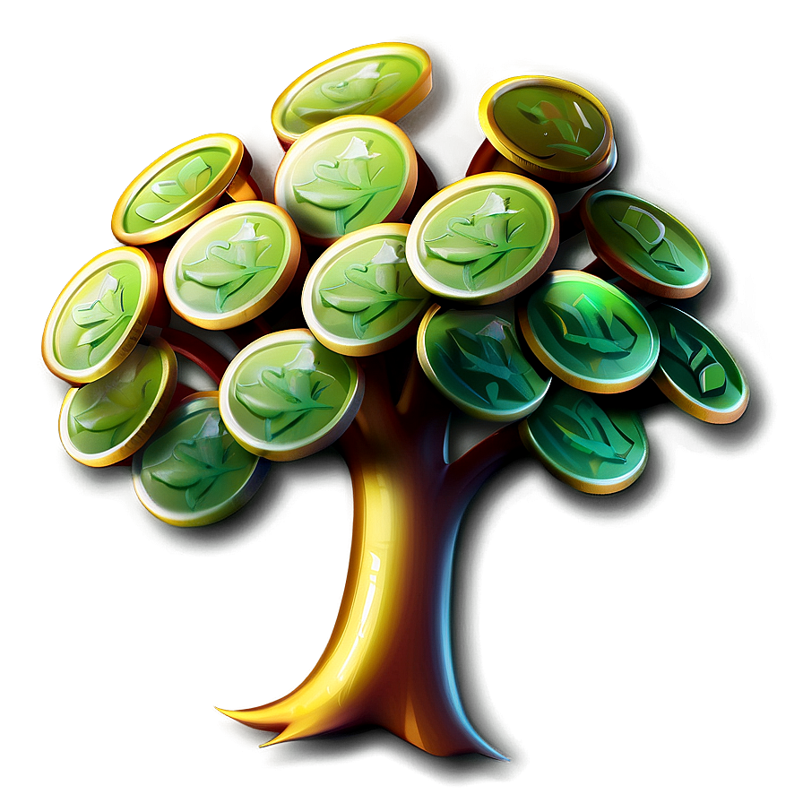 Shiny Money Tree Icon Png 06272024