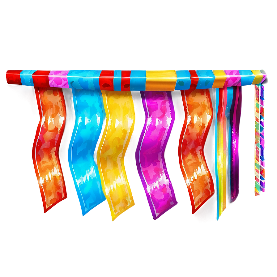 Shiny Party Streamers Png Tkp17