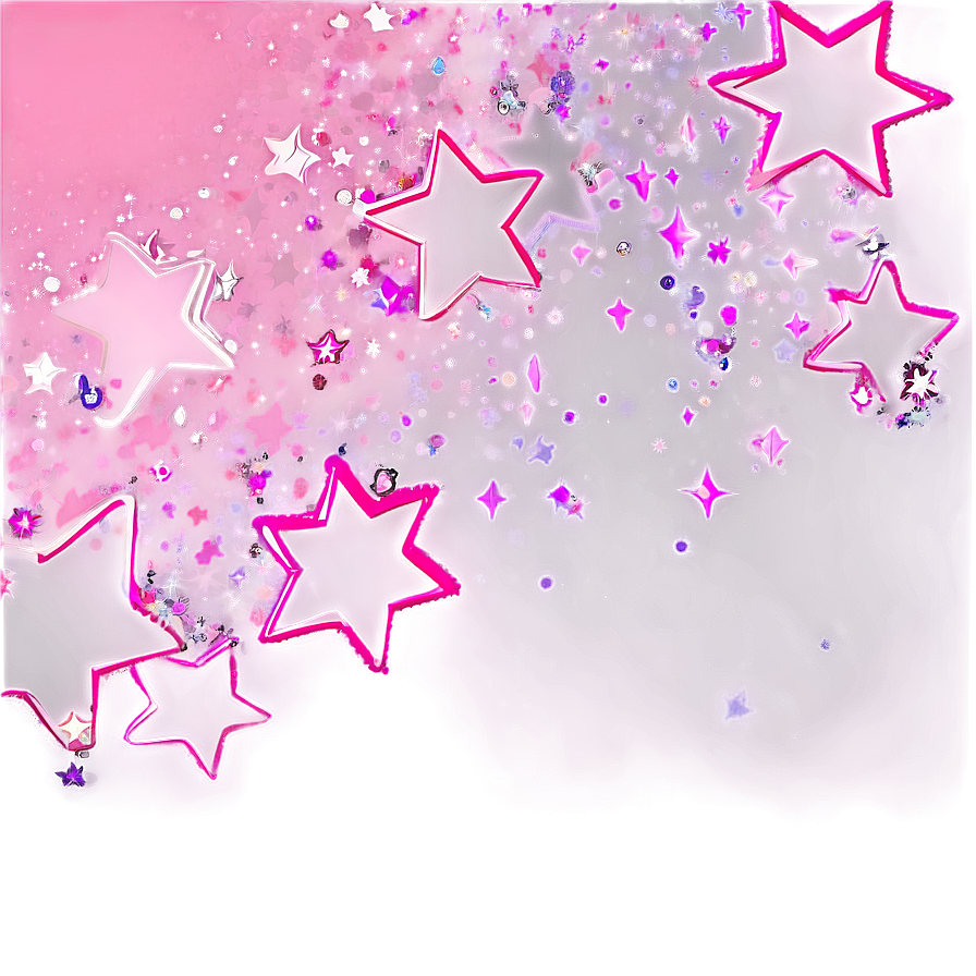 Shiny Pink Stars Png 69