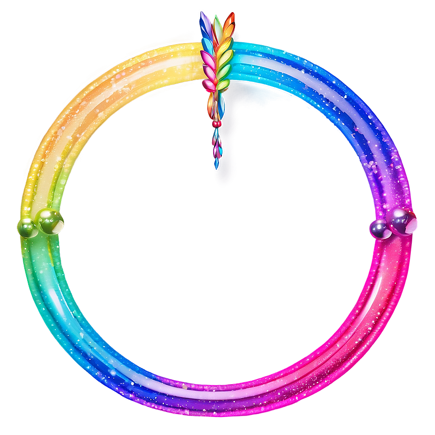 Shiny Rainbow Circle Decoration Png 30