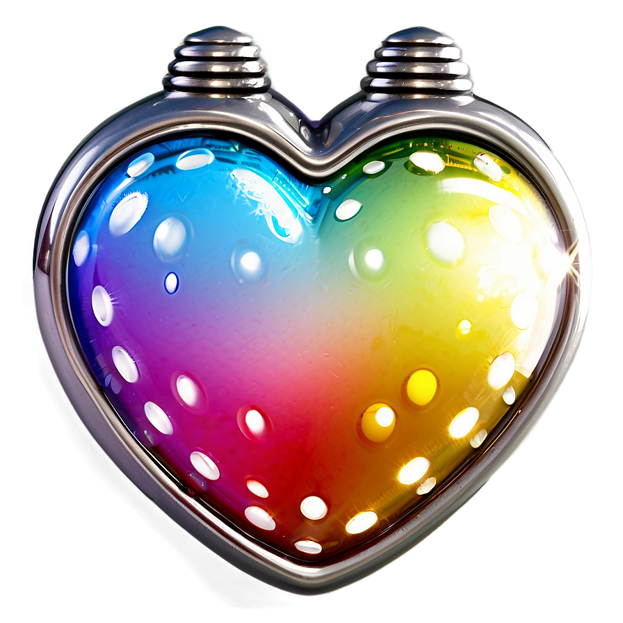 Shiny Rainbow Heart Png Lxf