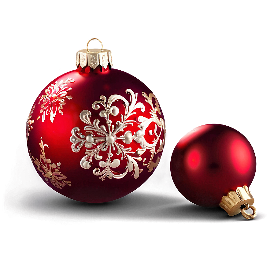 Shiny Red Christmas Ornament Png 05062024