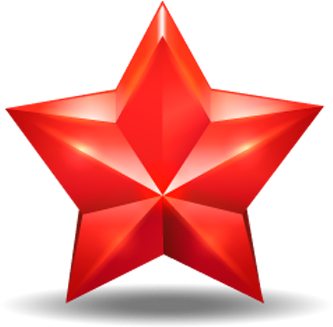 Shiny Red Star Graphic