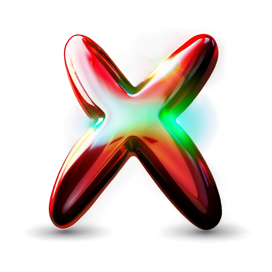 Shiny Red X Graphic Png 96