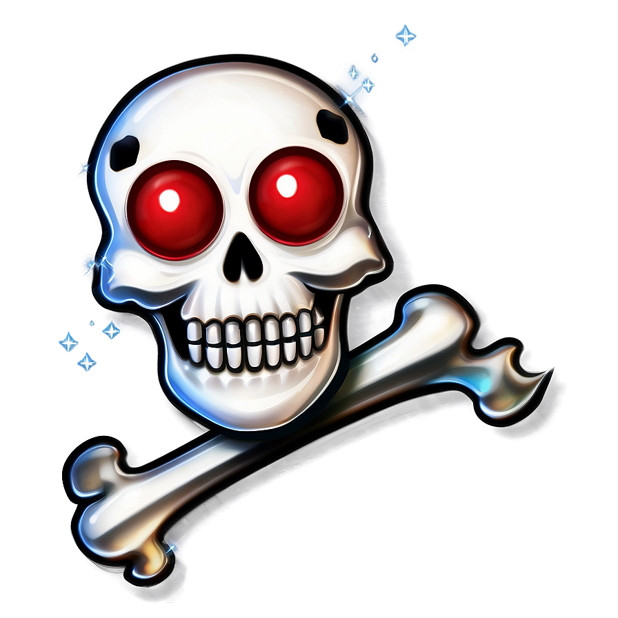 Shiny Skulland Crossbones Icon