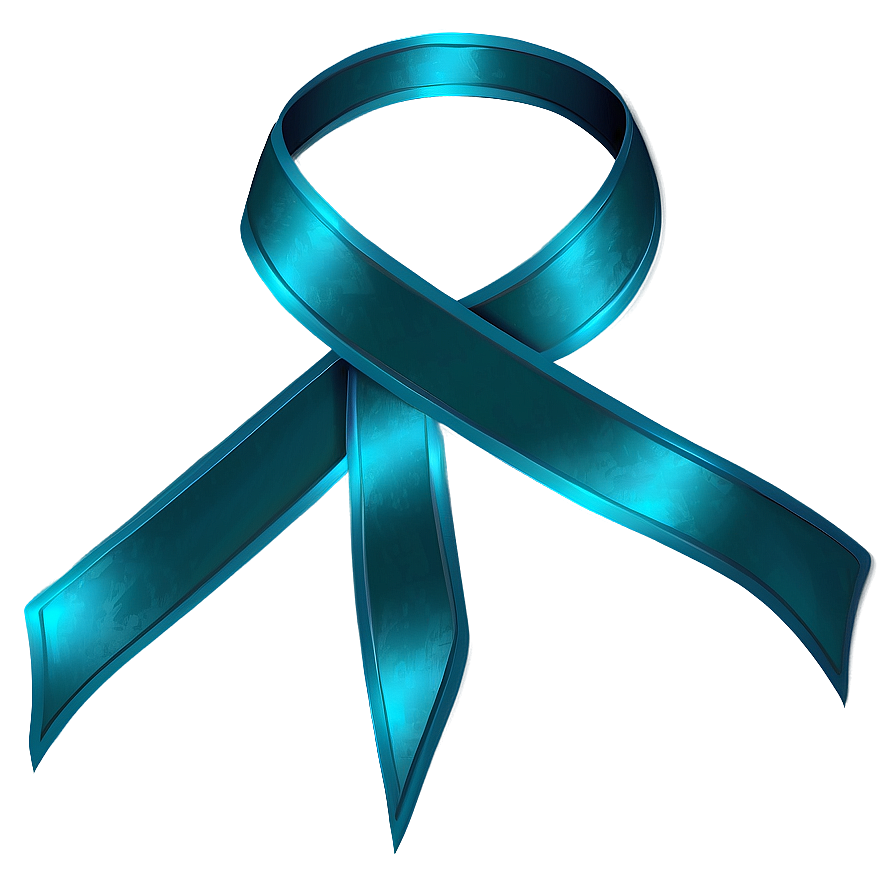 Shiny Teal Ribbon Clipart Png 06282024