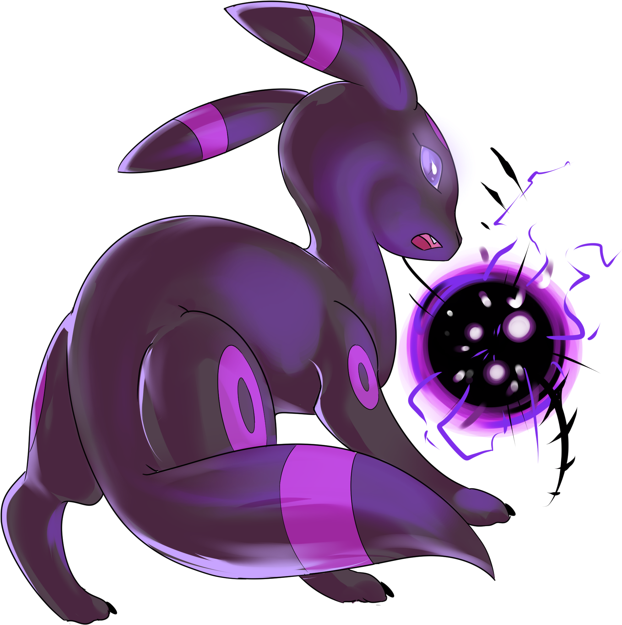 Shiny Umbreon With Energy Ball