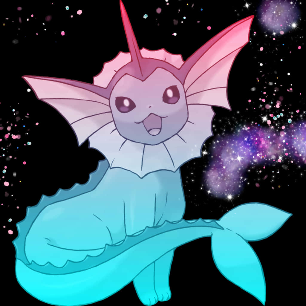 Shiny Vaporeon Cosmic Background