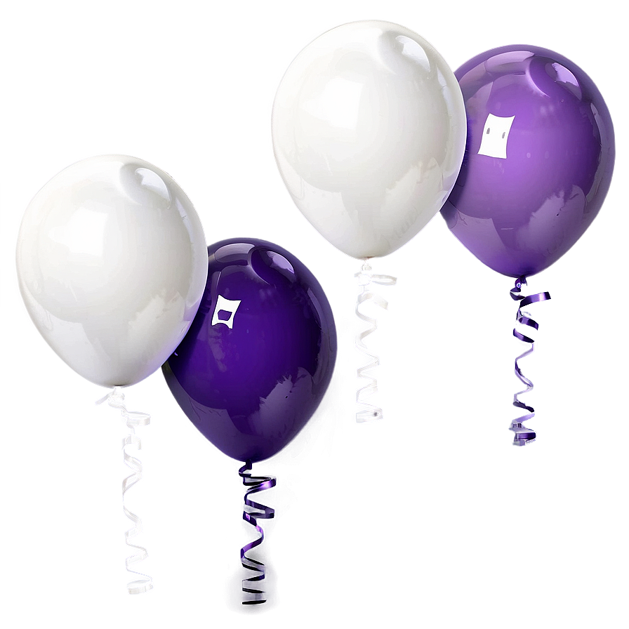 Shiny White Balloons Png Mjg