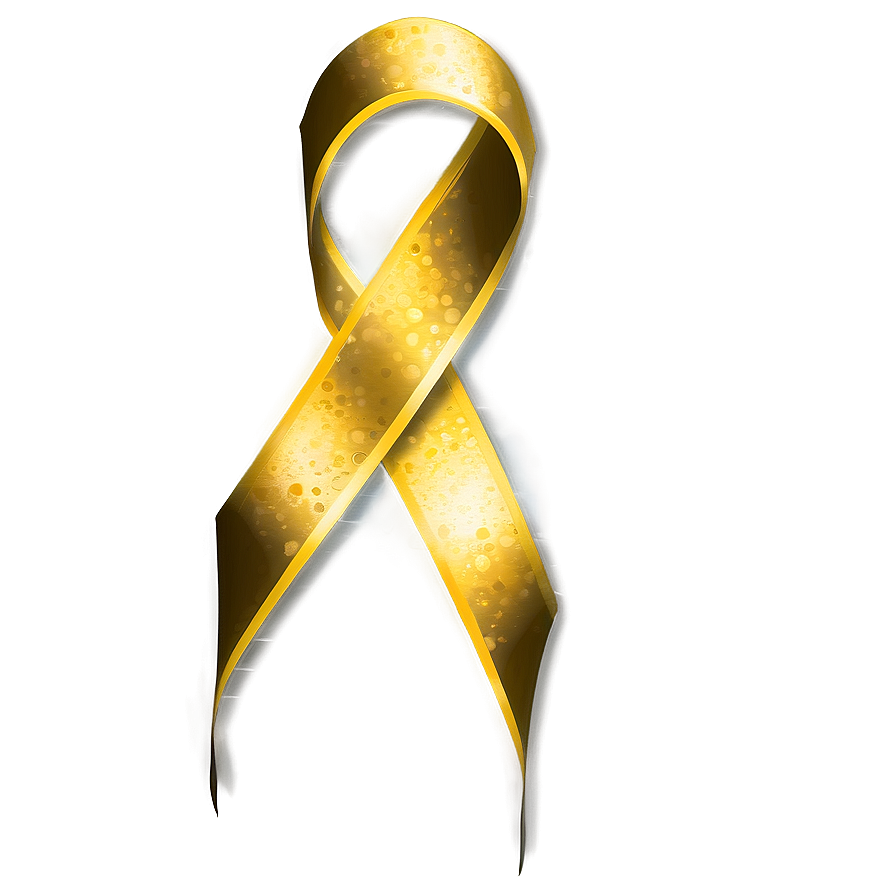 Shiny Yellow Ribbon Design Png 15