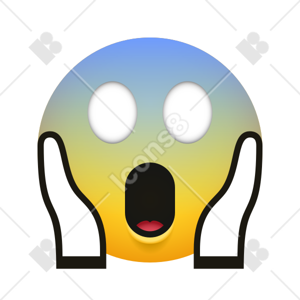 Shocked Face Emoji Graphic