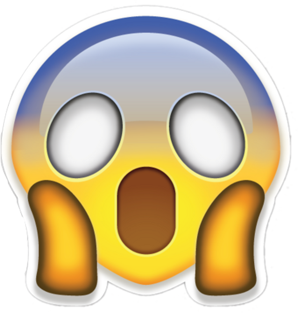 Shocked Face Emoji Graphic