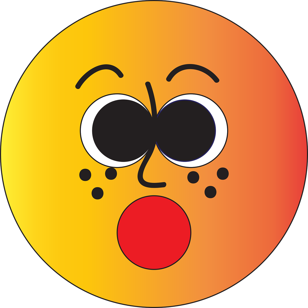 Shocked Face Emoji Graphic