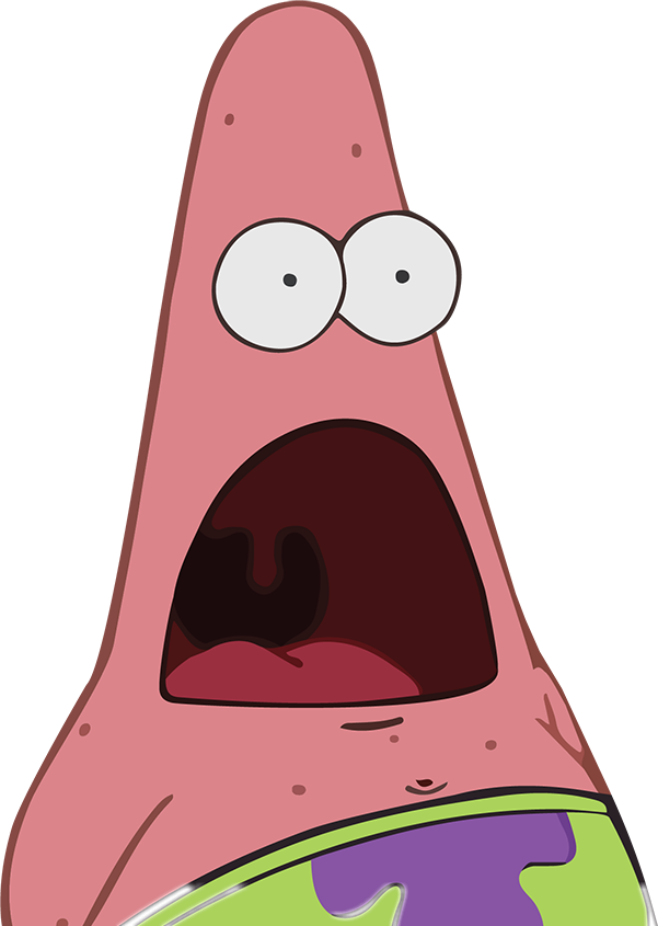 Shocked Pink Starfish Cartoon