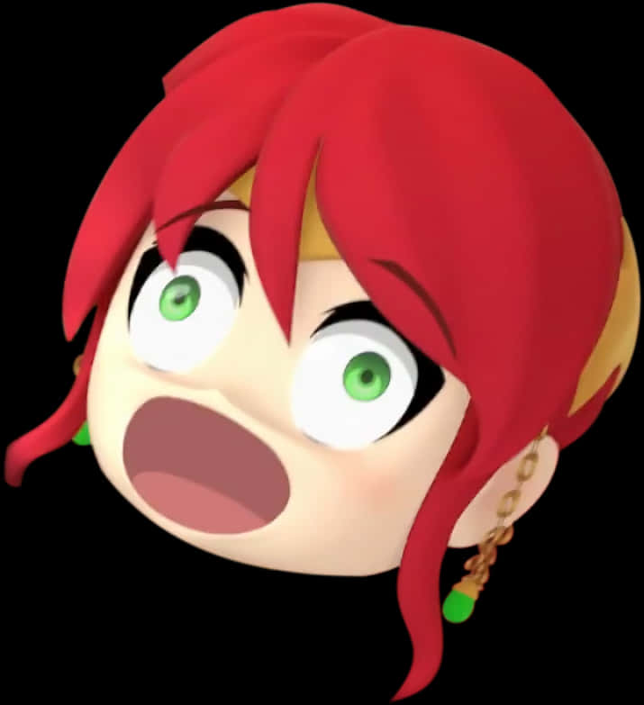 Shocked Redhead Cartoon Expression