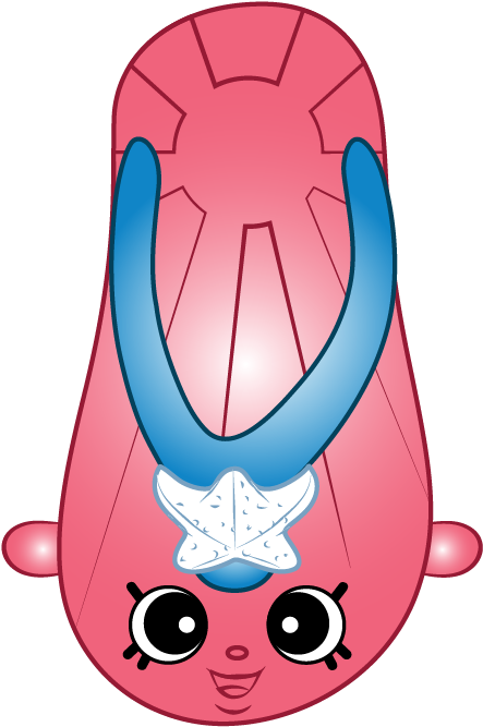 Shopkins Flip Flops Cute Character