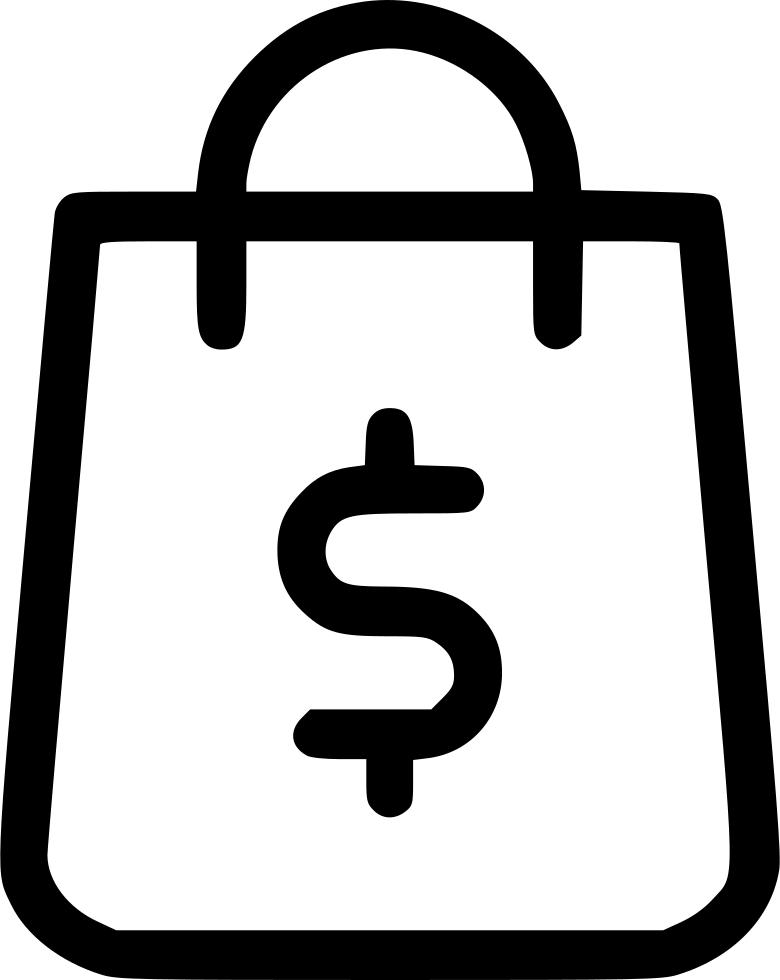 Shopping Bag With Dollar Sign Icon