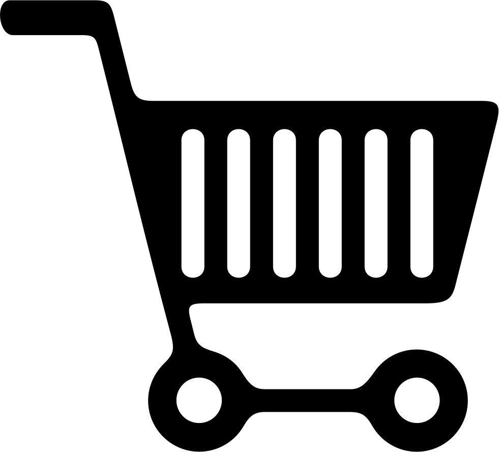 Shopping Cart Icon Black Silhouette