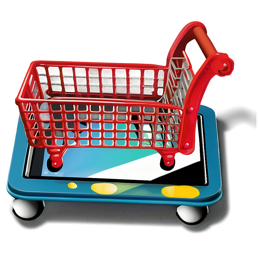 Shopping Cart On Smartphone Png 06112024