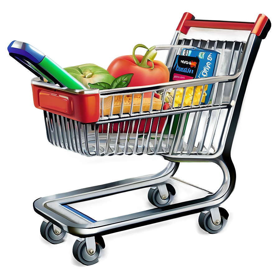 Shopping Cart On Smartphone Png 06112024