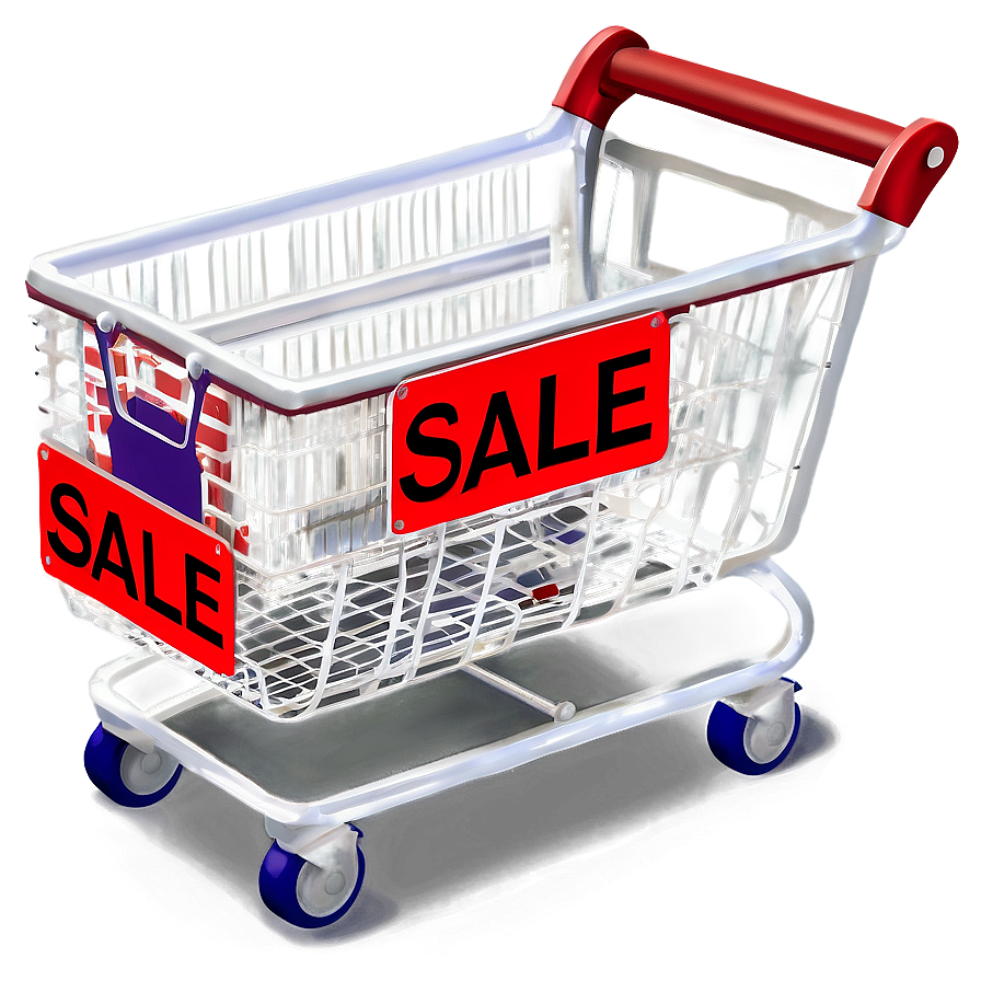 Shopping Cart With Sale Tag Png 36