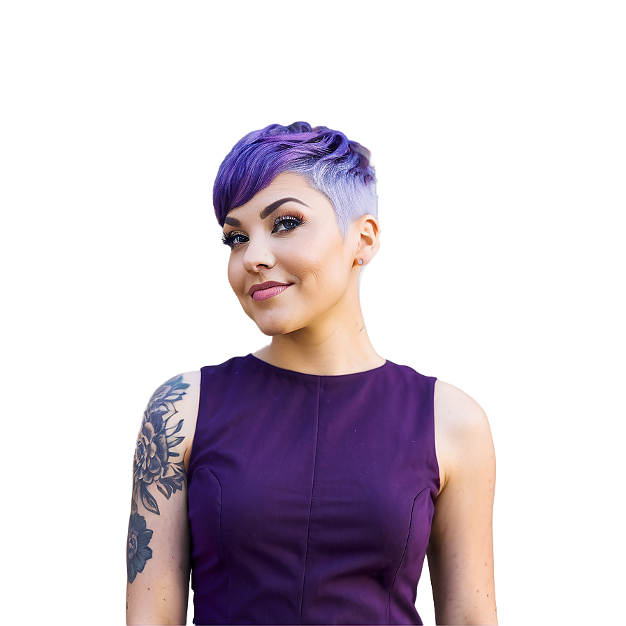 Short And Sassy Purple Pixie Cut Png Tvo