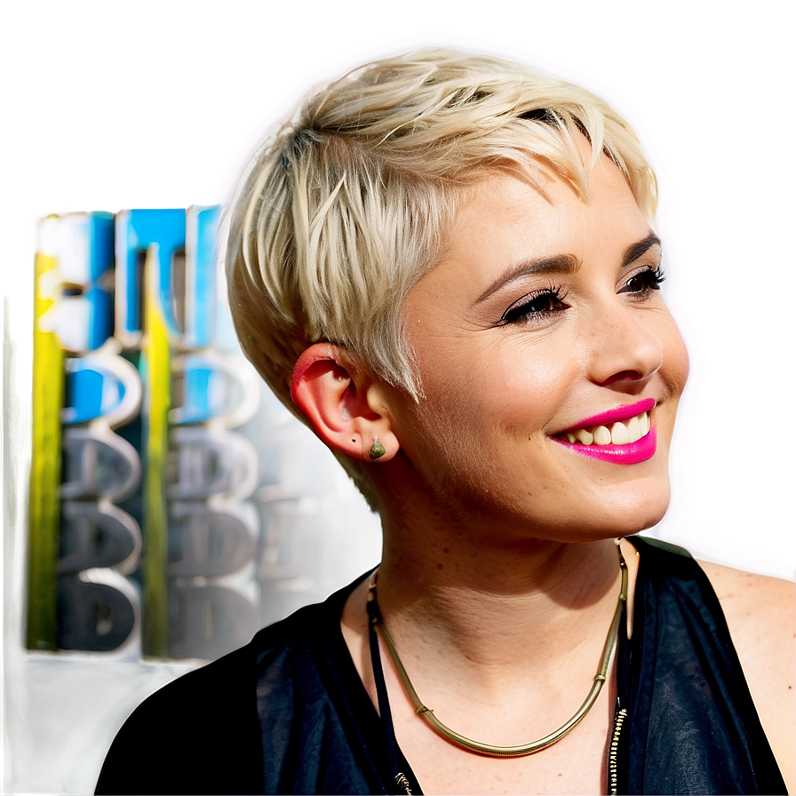 Short Blonde Pixie Cut Png 05252024