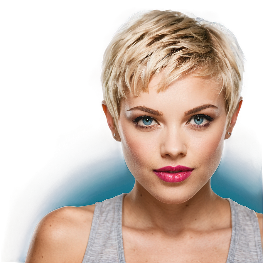 Short Blonde Pixie Cut Png Tic